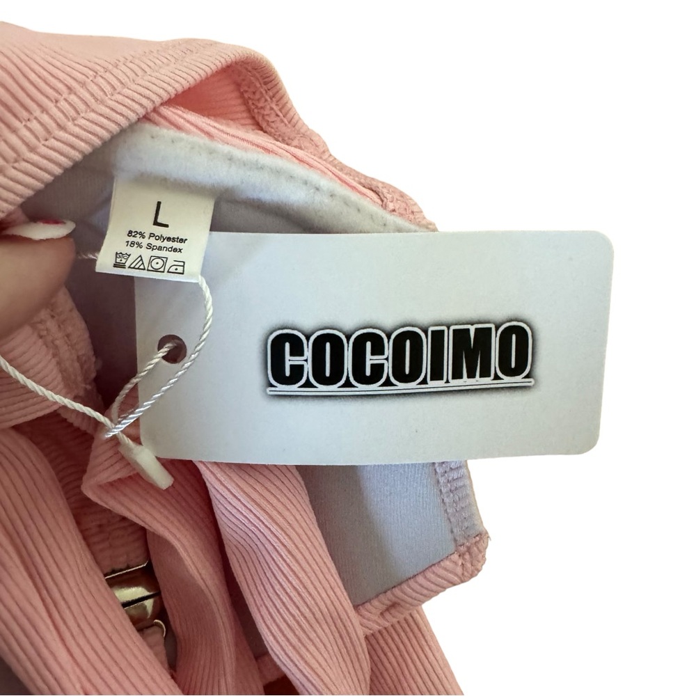 NWT Cocoimo Bikini Ribbed Pink Size Large - Picture 5 of 5